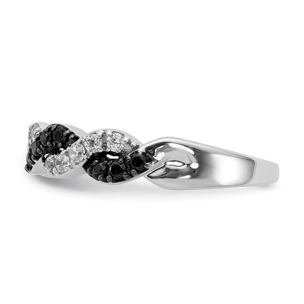 1/2 carat Black and Diamond Twist Ring - WBC