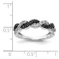 1/2 carat Black and Diamond Twist Ring - WBC