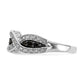 3/8 carat and Black Diamond Twist Ring - WBC