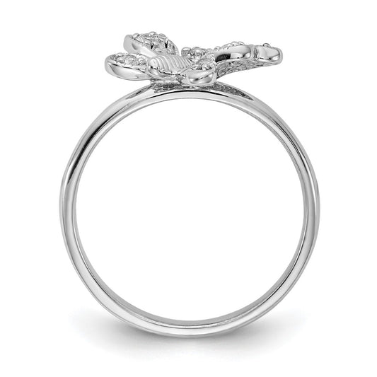 1/10 carat AA Diamond Butterfly Ring - WBC