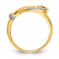 and Rhodium Diamond Buckle Ring - WBC