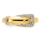 and Rhodium Diamond Buckle Ring - WBC