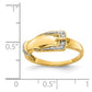 and Rhodium Diamond Buckle Ring - WBC