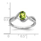 Oval Peridot and 1/10 carat Diamond Twist Ring - WBC