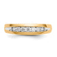 IB Goodman and Rhodium 1/3 carat Diamond 7-stone Mens Channel Ring - WBC
