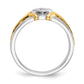 IB Goodman Two-tone 1/6 carat Diamond Mens Ring - WBC