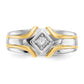 IB Goodman Two-tone 1/6 carat Diamond Mens Ring - WBC