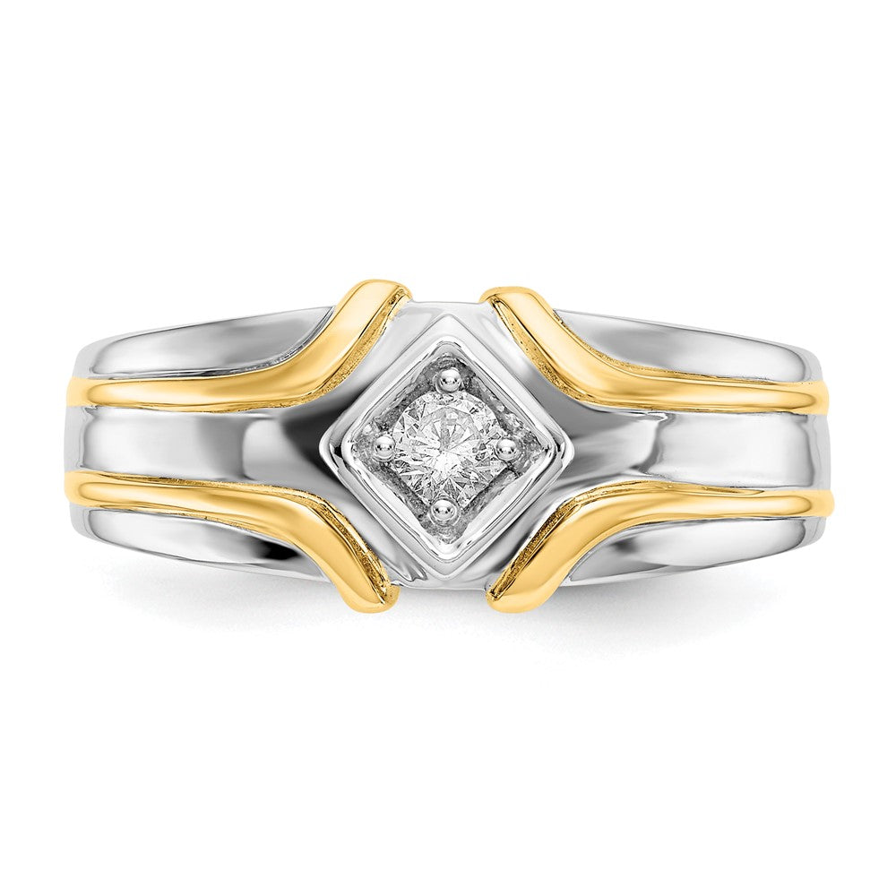 IB Goodman Two-tone 1/6 carat Diamond Mens Ring - WBC