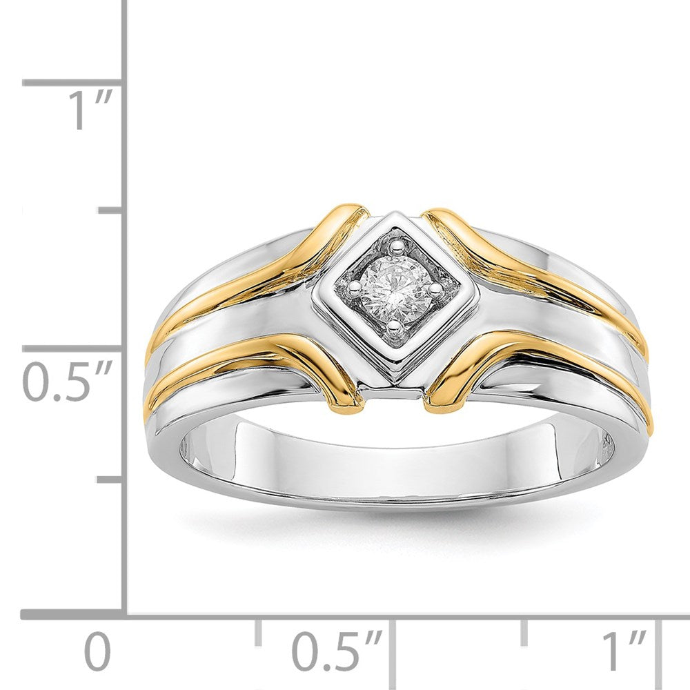 IB Goodman Two-tone 1/6 carat Diamond Mens Ring - WBC