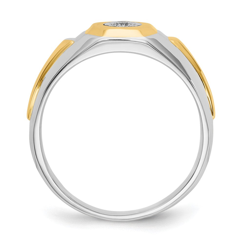 IB Goodman Two-tone 1/10 carat Diamond Mens Ring - WBC