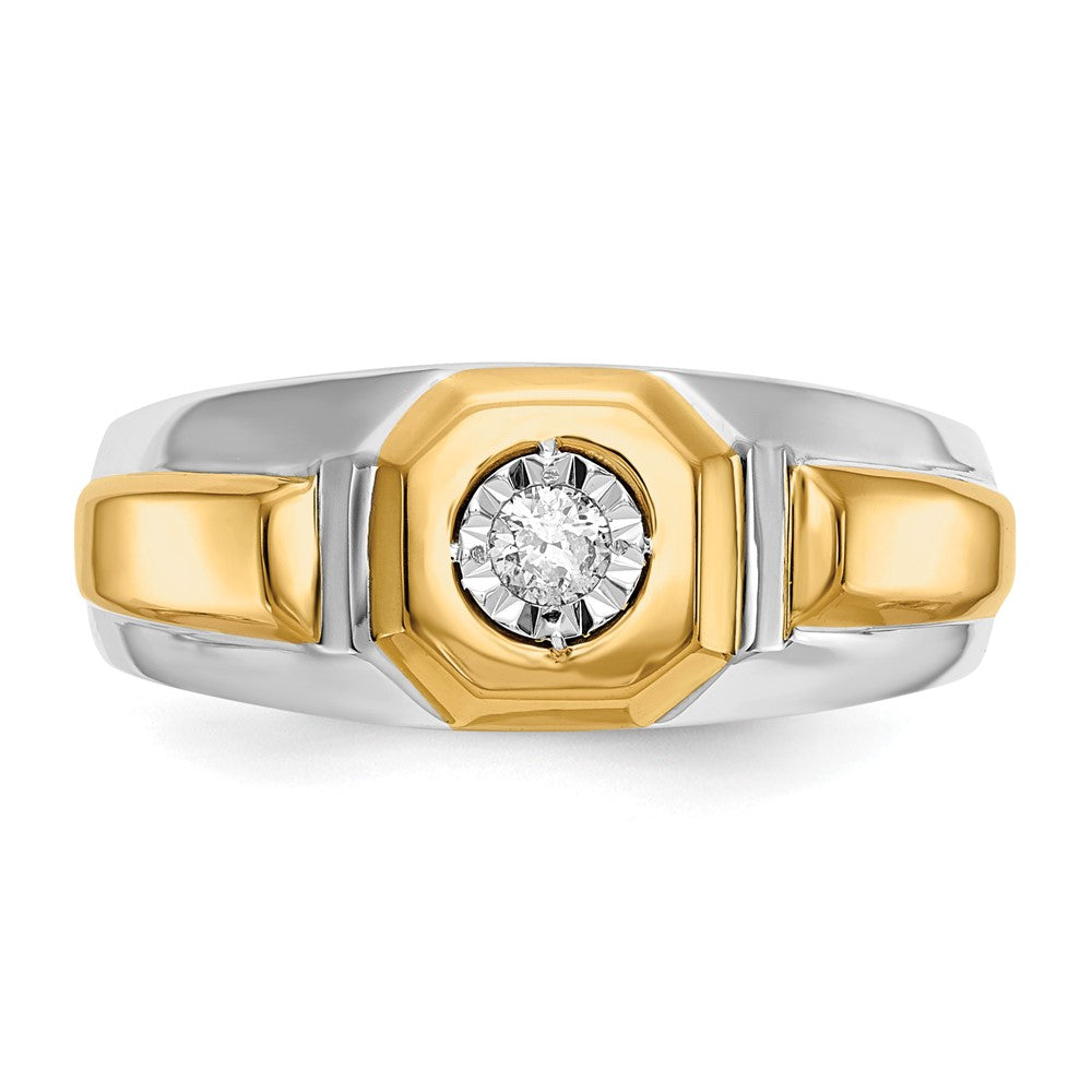 IB Goodman Two-tone 1/10 carat Diamond Mens Ring - WBC