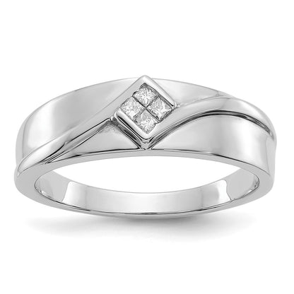 IB Goodman 1/10 carat Diamond Square Cluster Mens Ring - WBC
