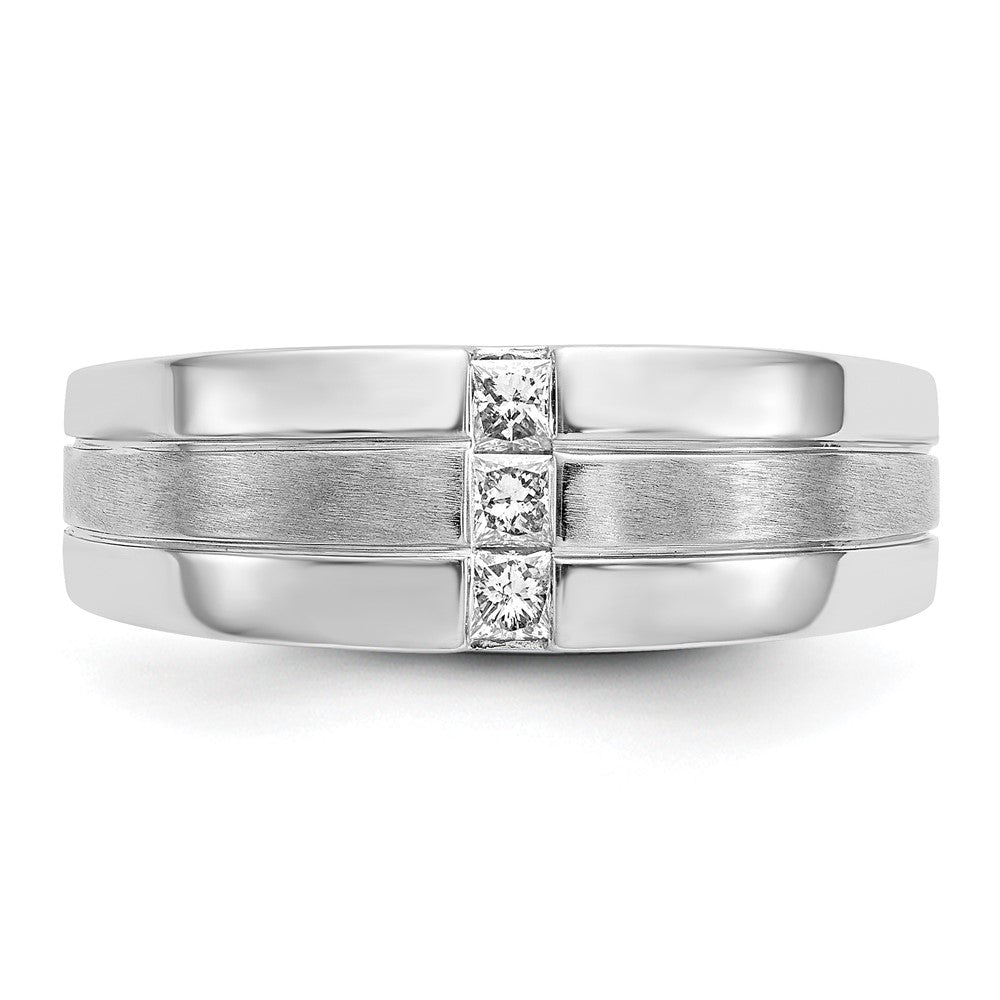 IB Goodman Polished and Satin 1/4 carat Diamond Mens Ring - WBC