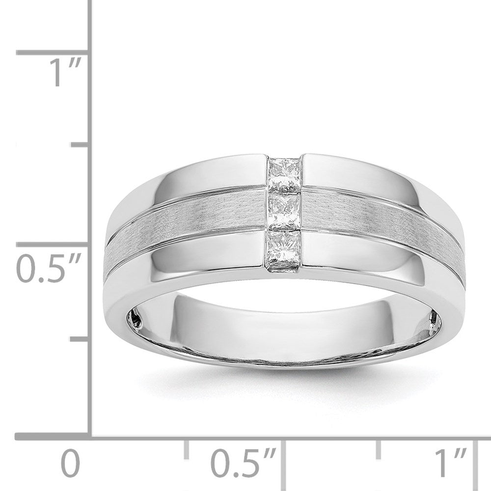 IB Goodman Polished and Satin 1/4 carat Diamond Mens Ring - WBC