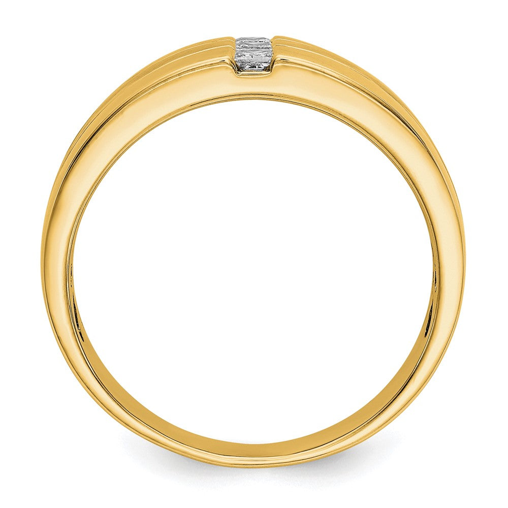 IB Goodman Polished and Satin 1/4 carat Diamond Mens Ring - WBC