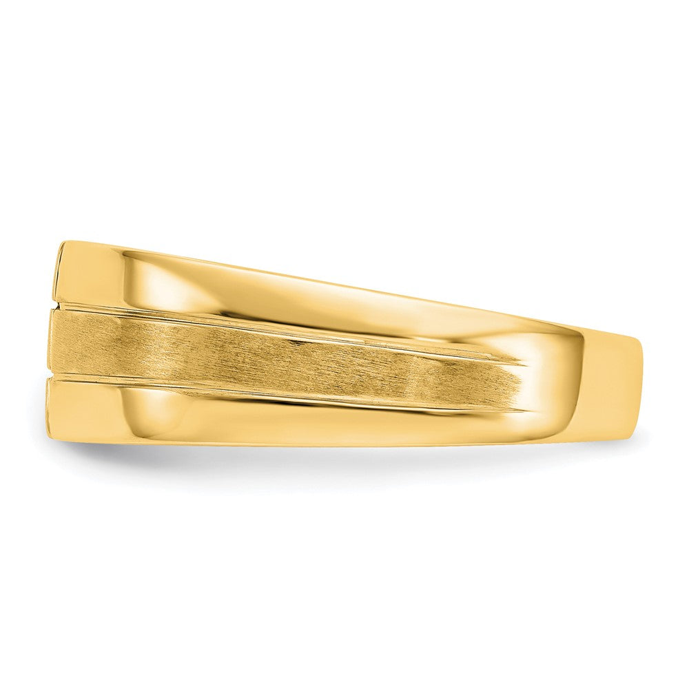 IB Goodman Polished and Satin 1/4 carat Diamond Mens Ring - WBC