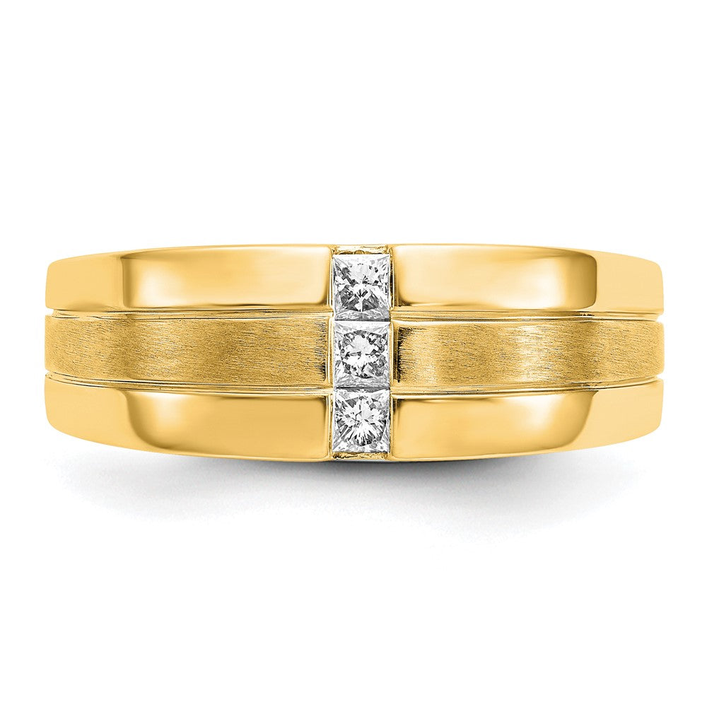 IB Goodman Polished and Satin 1/4 carat Diamond Mens Ring - WBC