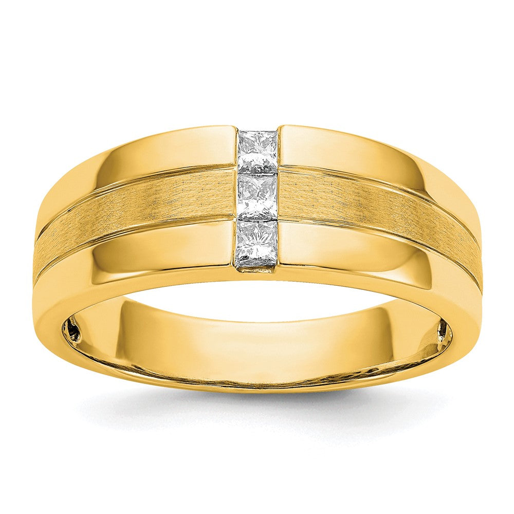 IB Goodman Polished and Satin 1/4 carat Diamond Mens Ring - WBC