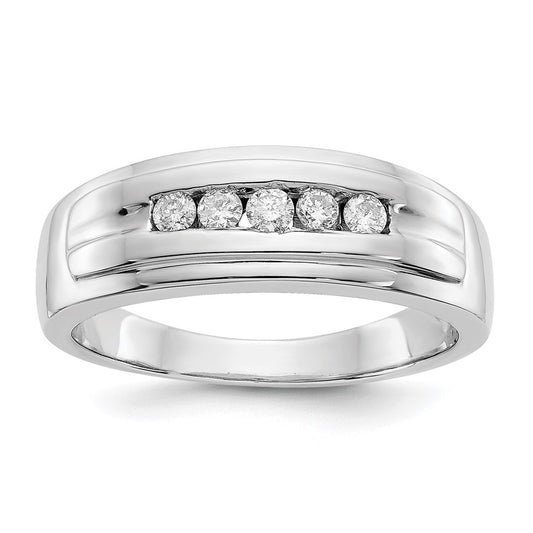 IB Goodman 1/4 carat Diamond 5-stone Mens Channel Ring - WBC