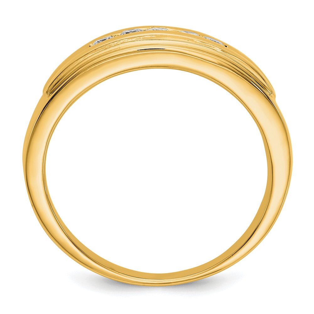 IB Goodman 1/4 carat Diamond 5-stone Mens Channel Ring - WBC