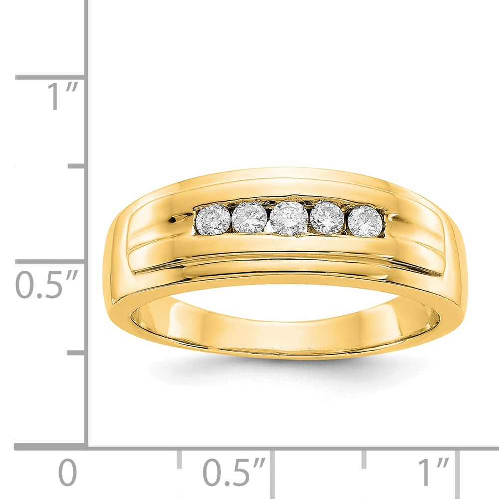 IB Goodman 1/4 carat Diamond 5-stone Mens Channel Ring - WBC