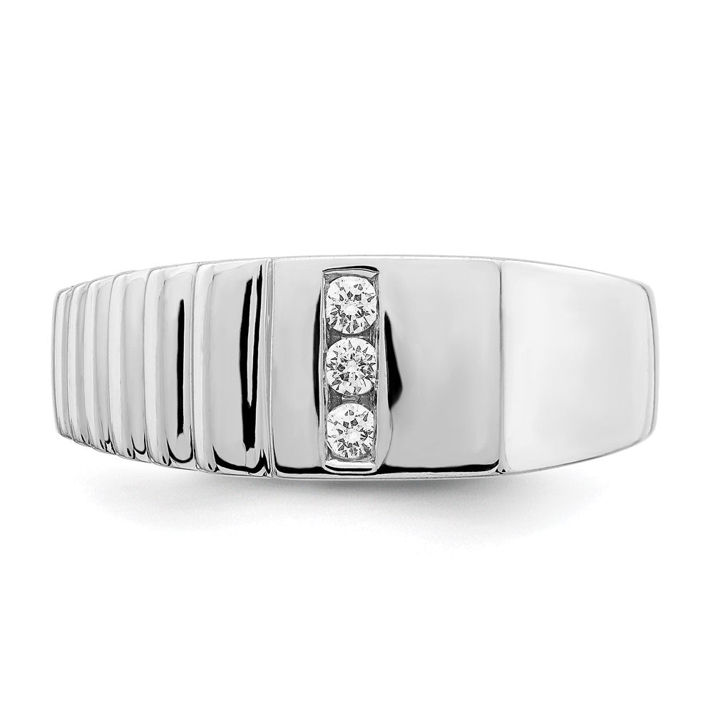 IB Goodman 1/8 carat Diamond 3-stone Mens Ring - WBC
