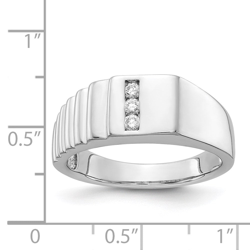 IB Goodman 1/8 carat Diamond 3-stone Mens Ring - WBC