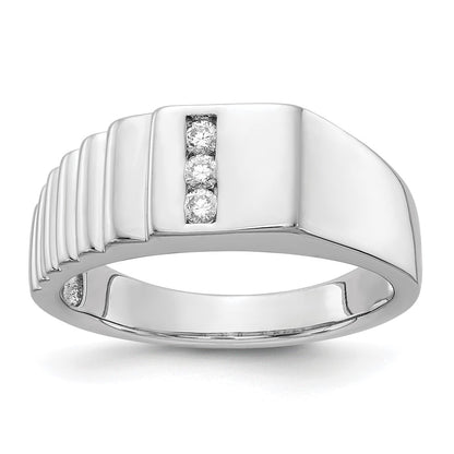 IB Goodman 1/8 carat Diamond 3-stone Mens Ring - WBC