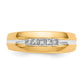 IB Goodman with Rhodium 1/4 carat Square Diamond 5-stone Mens Channel Ring - WBC