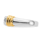 IB Goodman Two-tone 1/4 carat Diamond 7-stone Mens Ring - WBC