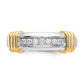 IB Goodman Two-tone 1/4 carat Diamond 7-stone Mens Ring - WBC