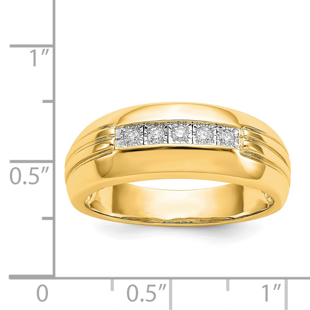 IB Goodman 1/10 carat Diamond 5-stone Mens Ring - WBC
