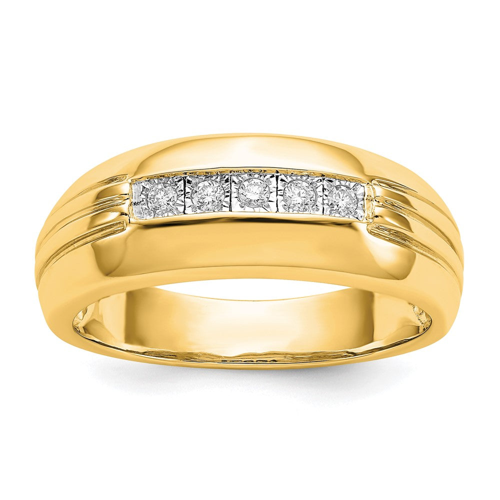IB Goodman 1/10 carat Diamond 5-stone Mens Ring - WBC