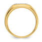 IB Goodman and Rhodium 1/20 carat Diamond 3-stone Mens Ring - WBC