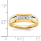 IB Goodman and Rhodium 1/20 carat Diamond 3-stone Mens Ring - WBC