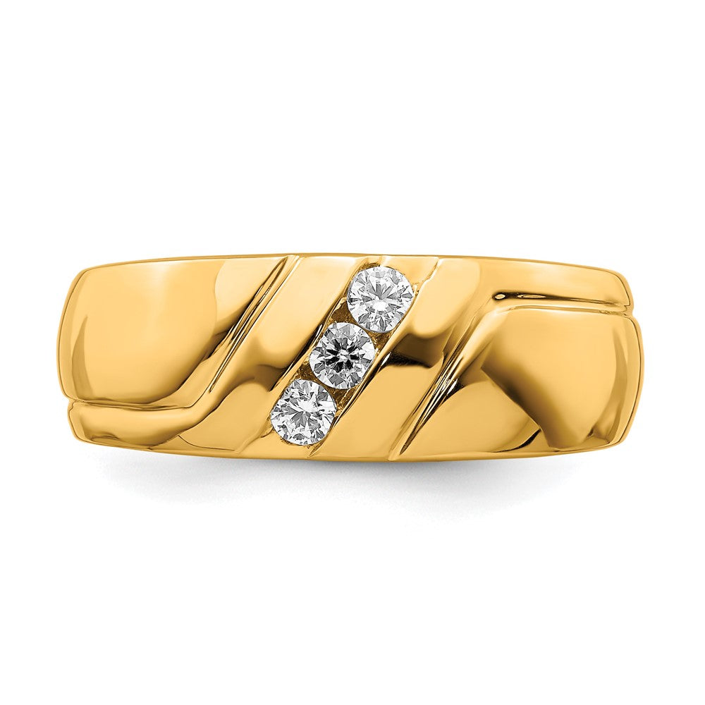 IB Goodman 1/6 carat Diamond 3-stone Mens Ring - WBC