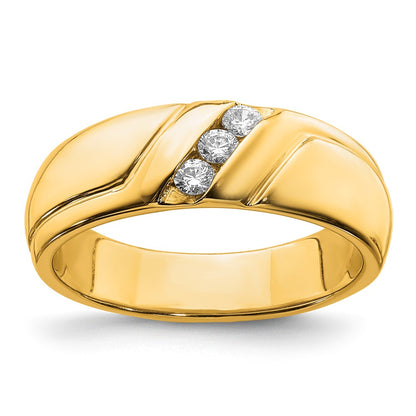 IB Goodman 1/6 carat Diamond 3-stone Mens Ring - WBC