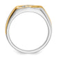 IB Goodman Two-tone 1/6 carat Diamond 3-stone Mens Ring - WBC