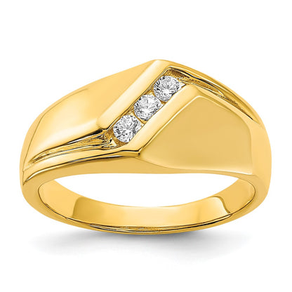 IB Goodman 1/5 carat Diamond 3-stone Mens Ring - WBC