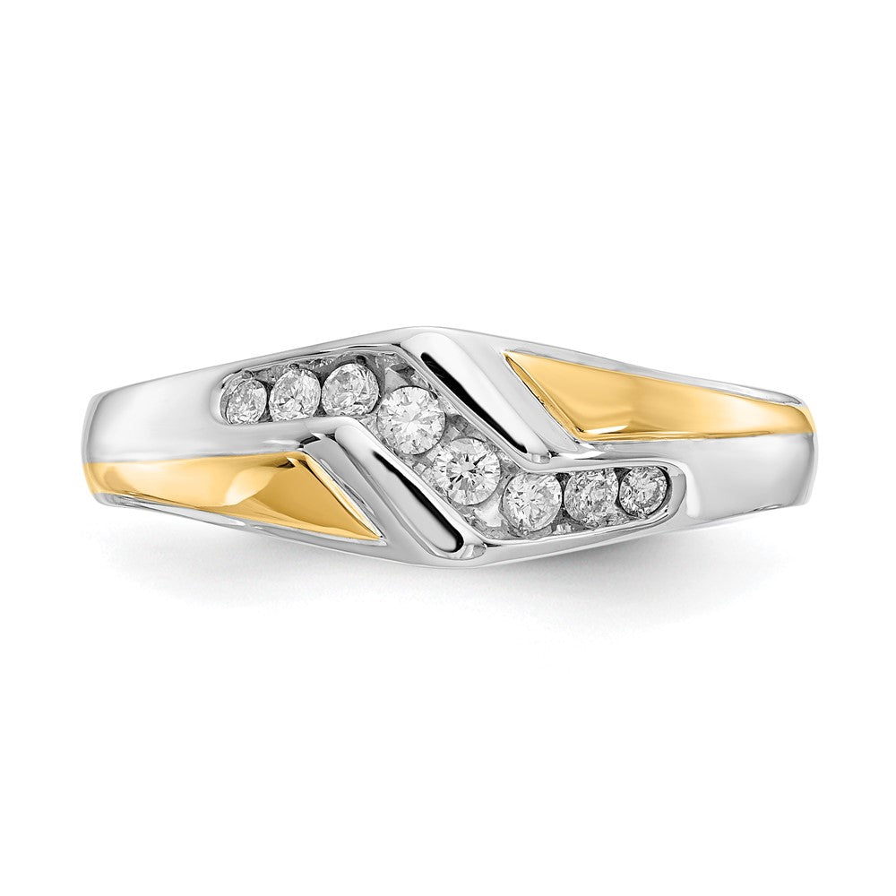 IB Goodman Two-tone 1/4 carat Diamond Mens Ring - WBC
