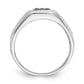 IB Goodman 1/4 carat and Black Diamond Square Cluster Mens Ring - WBC