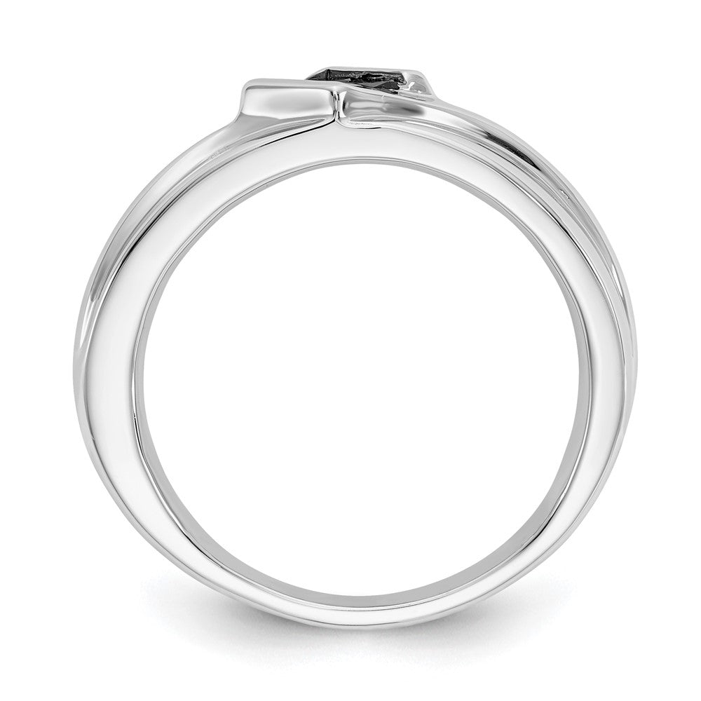 IB Goodman 3/8 carat Black Diamond Square Cluster Mens Ring - WBC