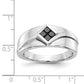 IB Goodman 3/8 carat Black Diamond Square Cluster Mens Ring - WBC