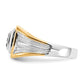 IB Goodman Two-tone 1/6 carat Black Diamond Square Cluster Mens Ring - WBC
