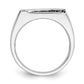 IB Goodman 1/2 carat Black and Diamond Cluster Diagonal Stripe Mens Ring - WBC