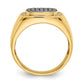 IB Goodman 3/4 carat Black and Diamond Cluster Mens Ring - WBC