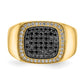 IB Goodman 3/4 carat Black and Diamond Cluster Mens Ring - WBC