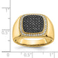 IB Goodman 3/4 carat Black and Diamond Cluster Mens Ring - WBC