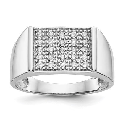 IB Goodman 1/4 carat Diamond Square Cluster Mens Ring - WBC