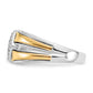 IB Goodman Two-tone 1/3 carat Black and Diamond Square Cluster Mens Ring - WBC